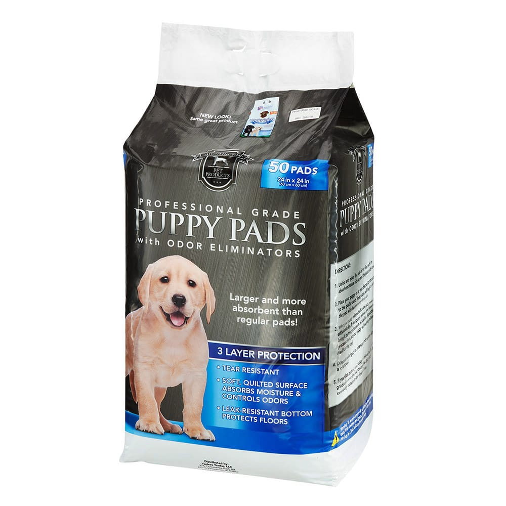 24"x24" Puppy Pads with Odor Eliminators, 50 Count