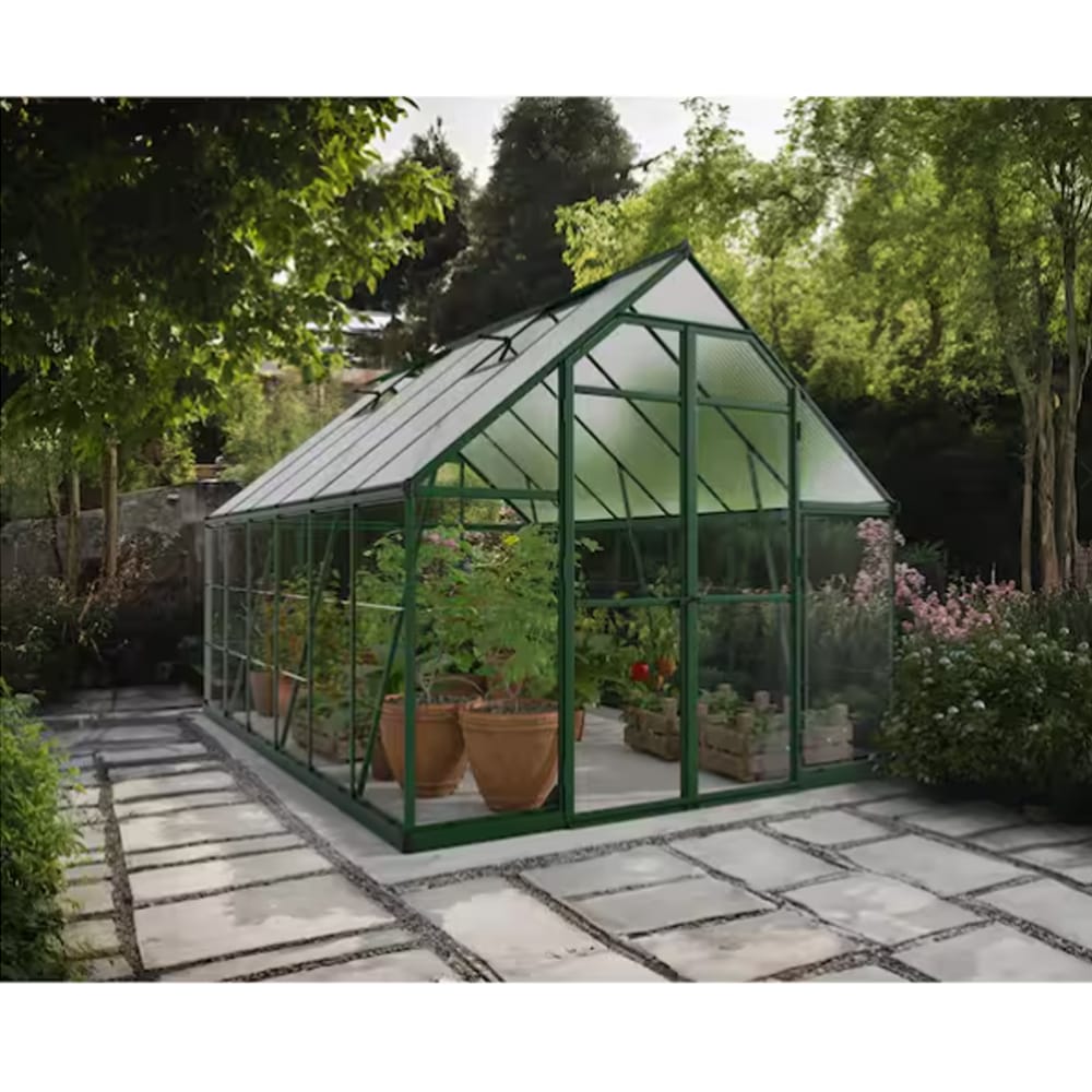 Canopia Balance Hybrid Polycarbonate DIY Greenhouse Kit, Green/Clear, 8' x 12'