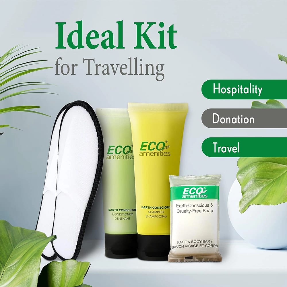 ECO Amenities Bulk Travel Toiletries Set, 140-Piece