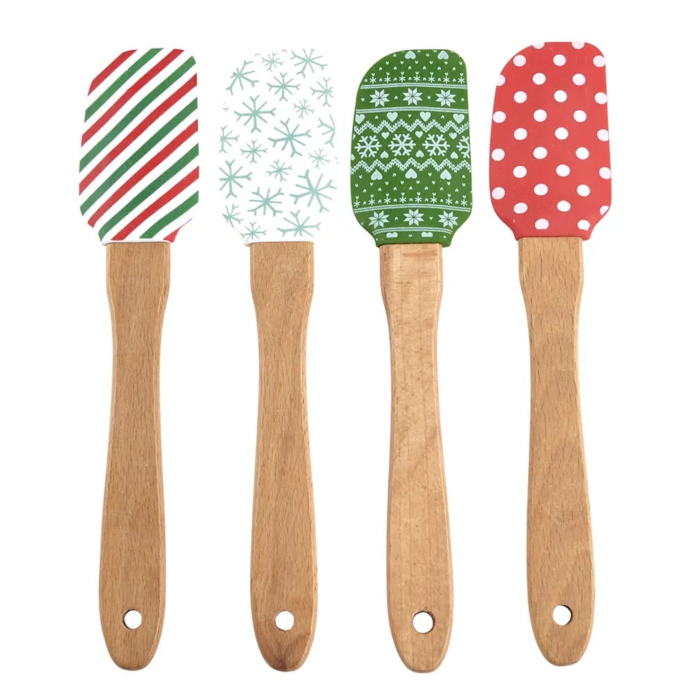 Superior Gourmet Holiday Theme Mini Spatula Set, 4 Piece