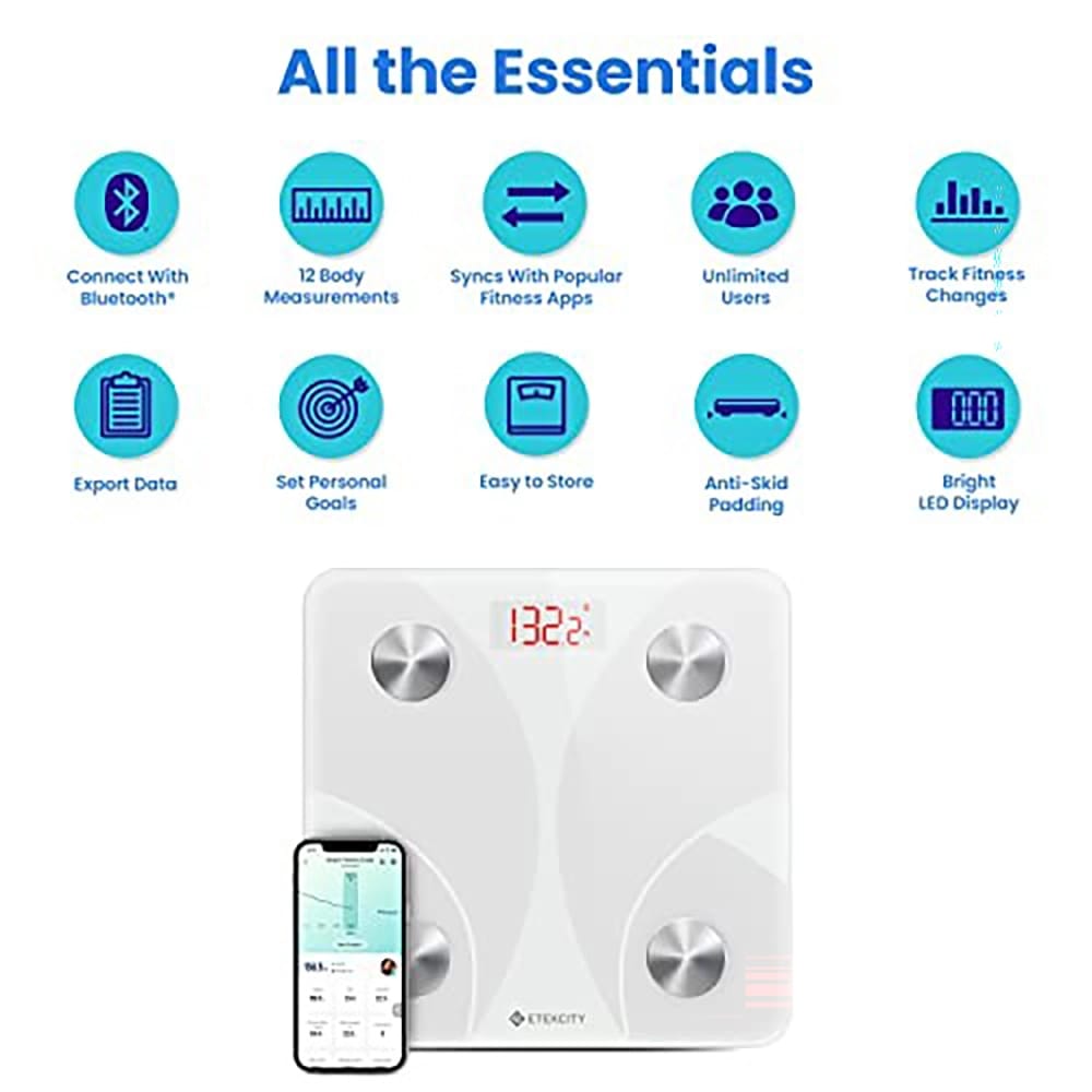 Etekcity Smart Fitness Scale, White