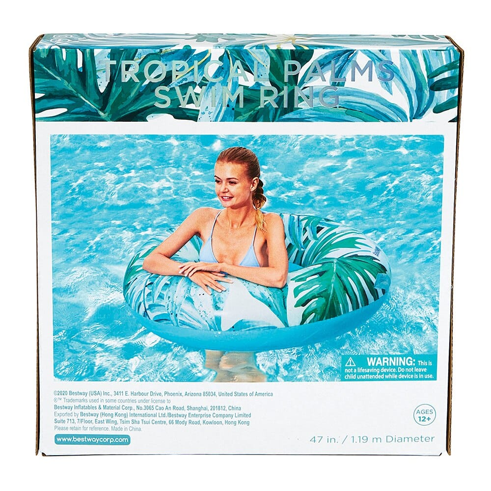 Bestway H2OGO! Tropical Palms Swim Ring, 47"