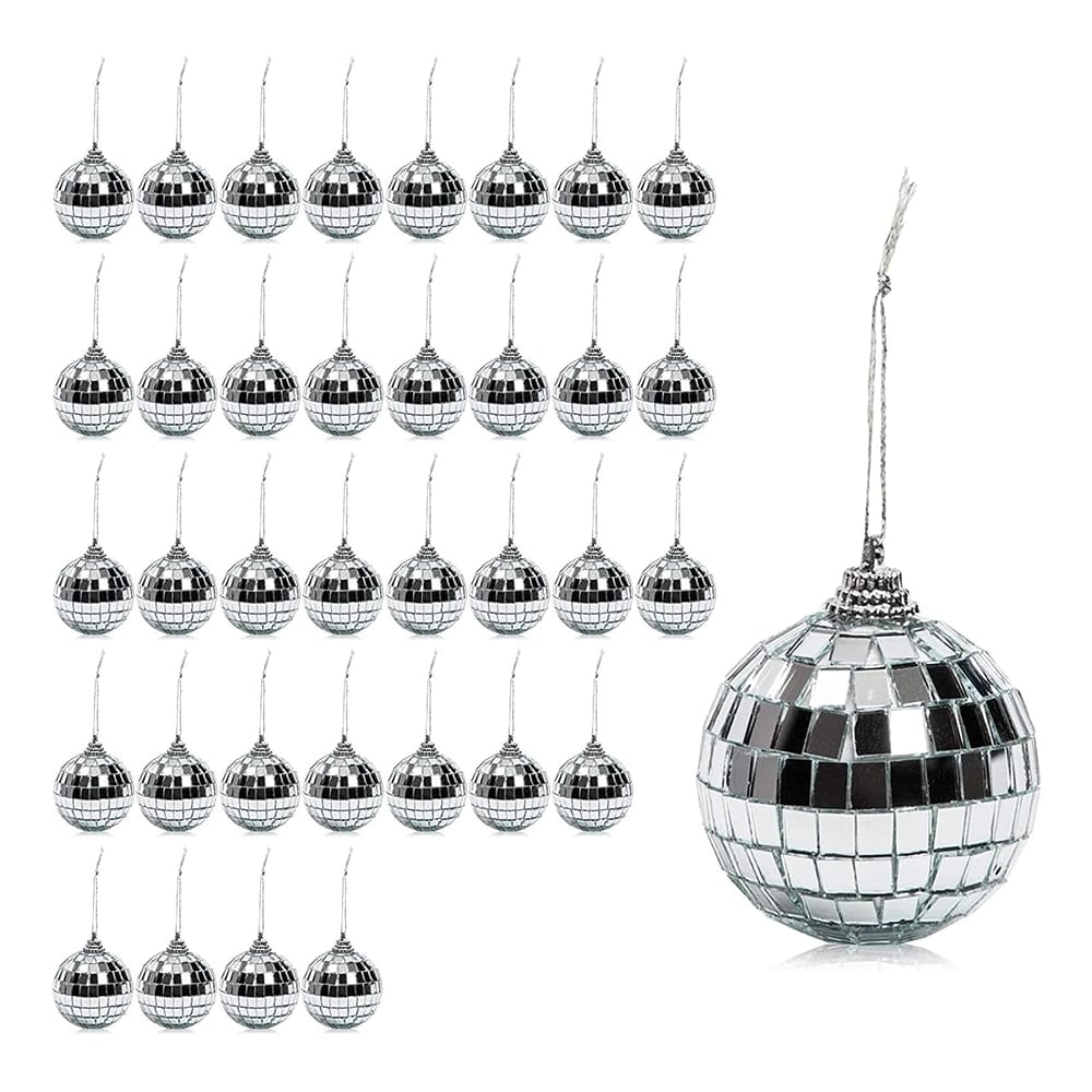 Okuna Outpost Disco Ornaments, 36 Pack