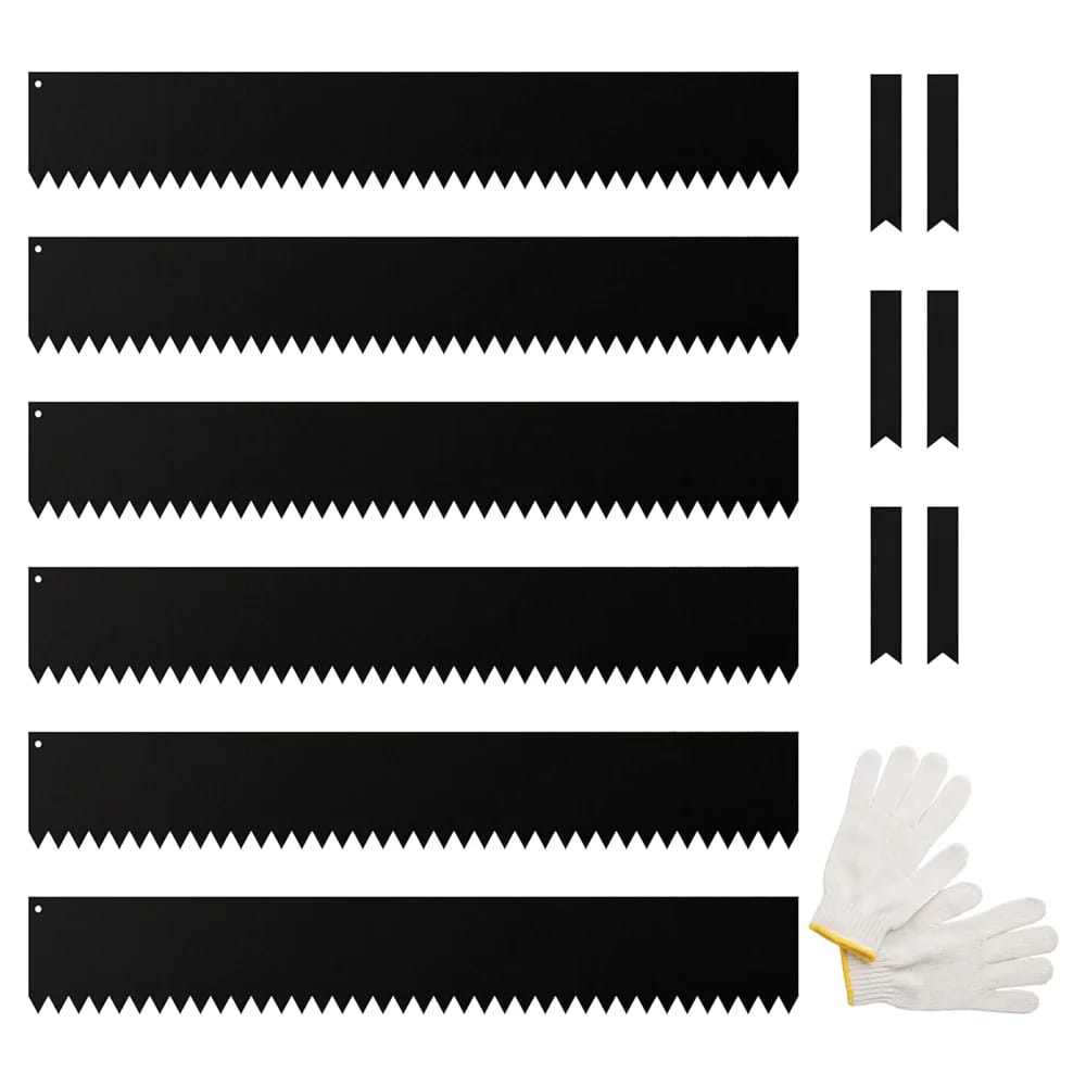 Idzo Black Metal Weather Resistant Landscape Edging, 6-Piece, 40" x 6"