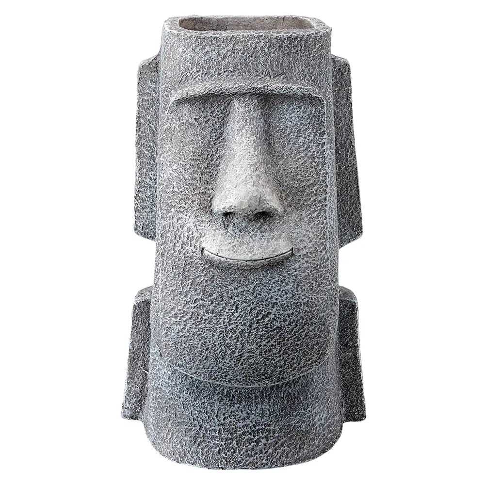 Maoi Open Head Planter, 16.75"