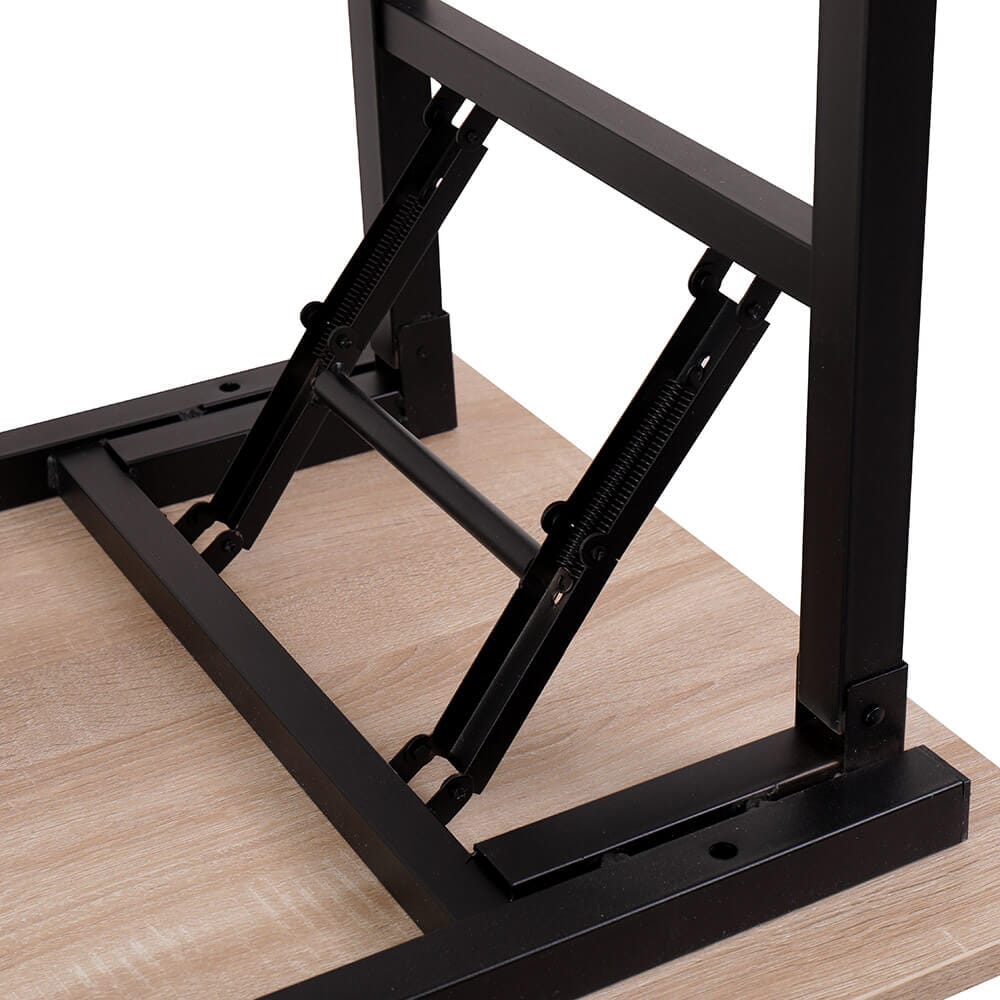 55" Foldable Desk, Natural/Black