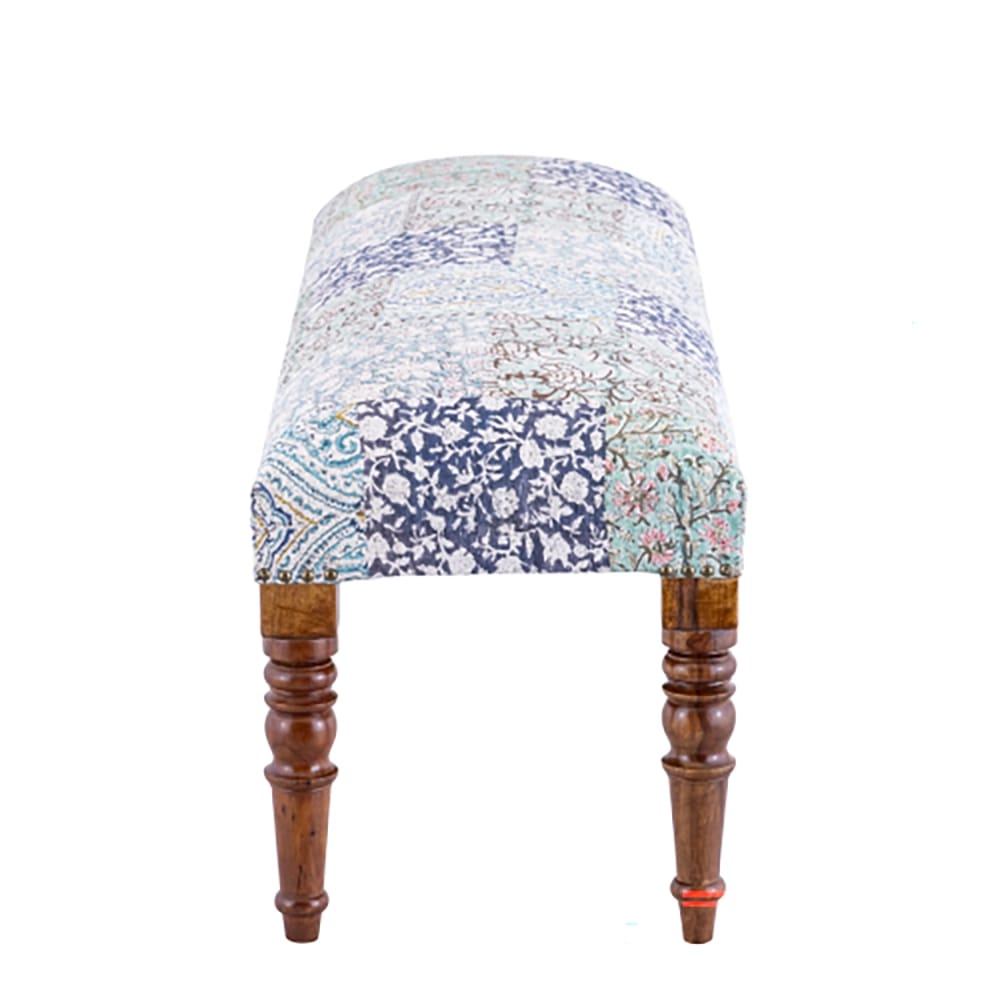 Albany Living Patchwork Print Bench, Blue/Green