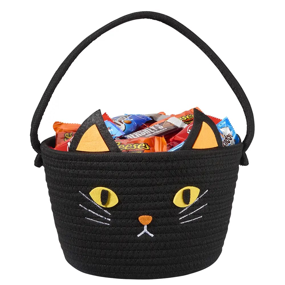 Braided Fabric Halloween Trick-Or-Treat Baskets