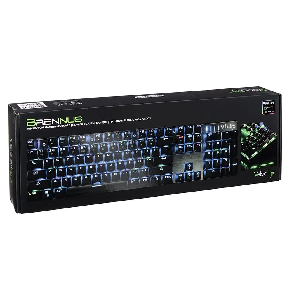 Velocilinx Mechanical Gaming Keyboard, Black/Gun Metal