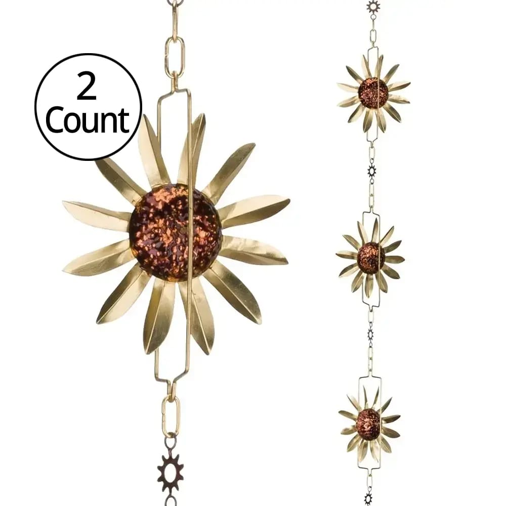 Sunflower Rain Chain, 2 Count