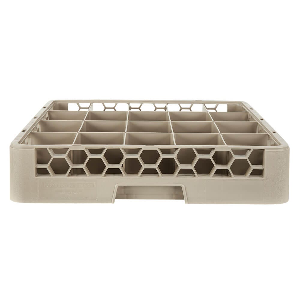 Carlisle OptiClean Glass Rack with 20 Compartments, Beige