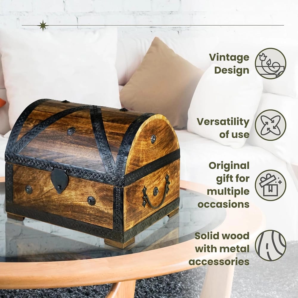 XL Wooden Treasure Chest