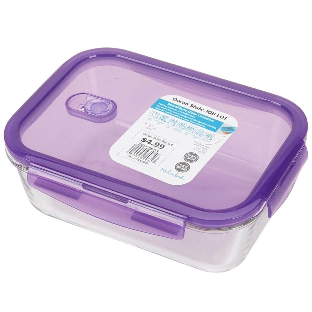 Glass Food Storage Container, 62.89 oz