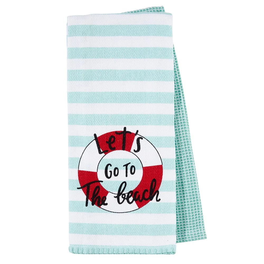 Summer Herringbone Cotton Kitchen Towel Set, 2 Piece