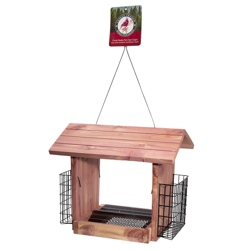 Yankee Trader Chalet Feeder with Twin Suet Cages