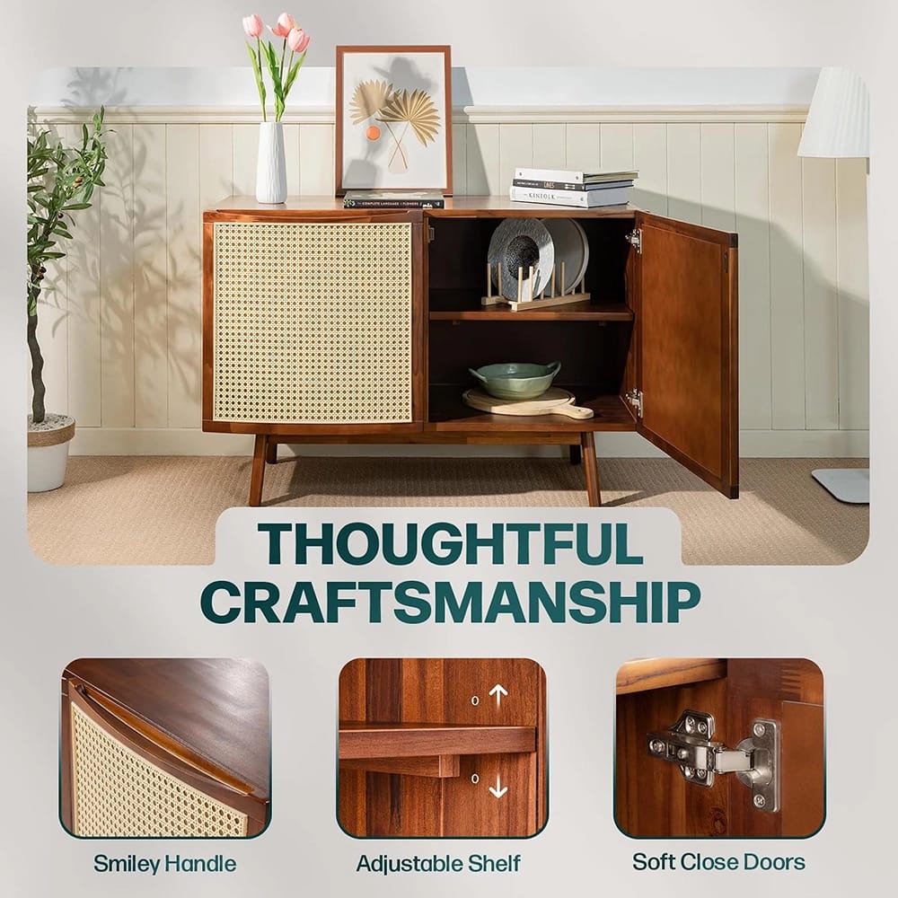 Bme Nancy 2-Door Accent Cabinet, Dark Chocolate
