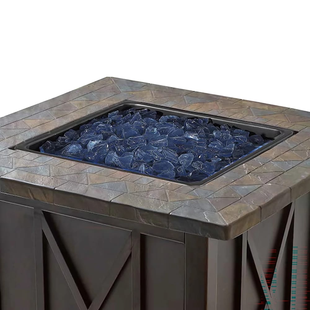 Endless Summer 24" LP Gas Outdoor Fire Pit, 30,000 BTU, Blue Fireglass