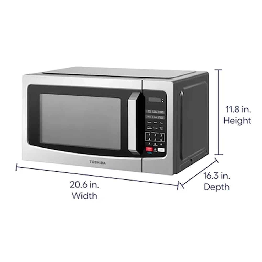 Toshiba Stainless Steel Countertop Microwave, 1.1 cu ft