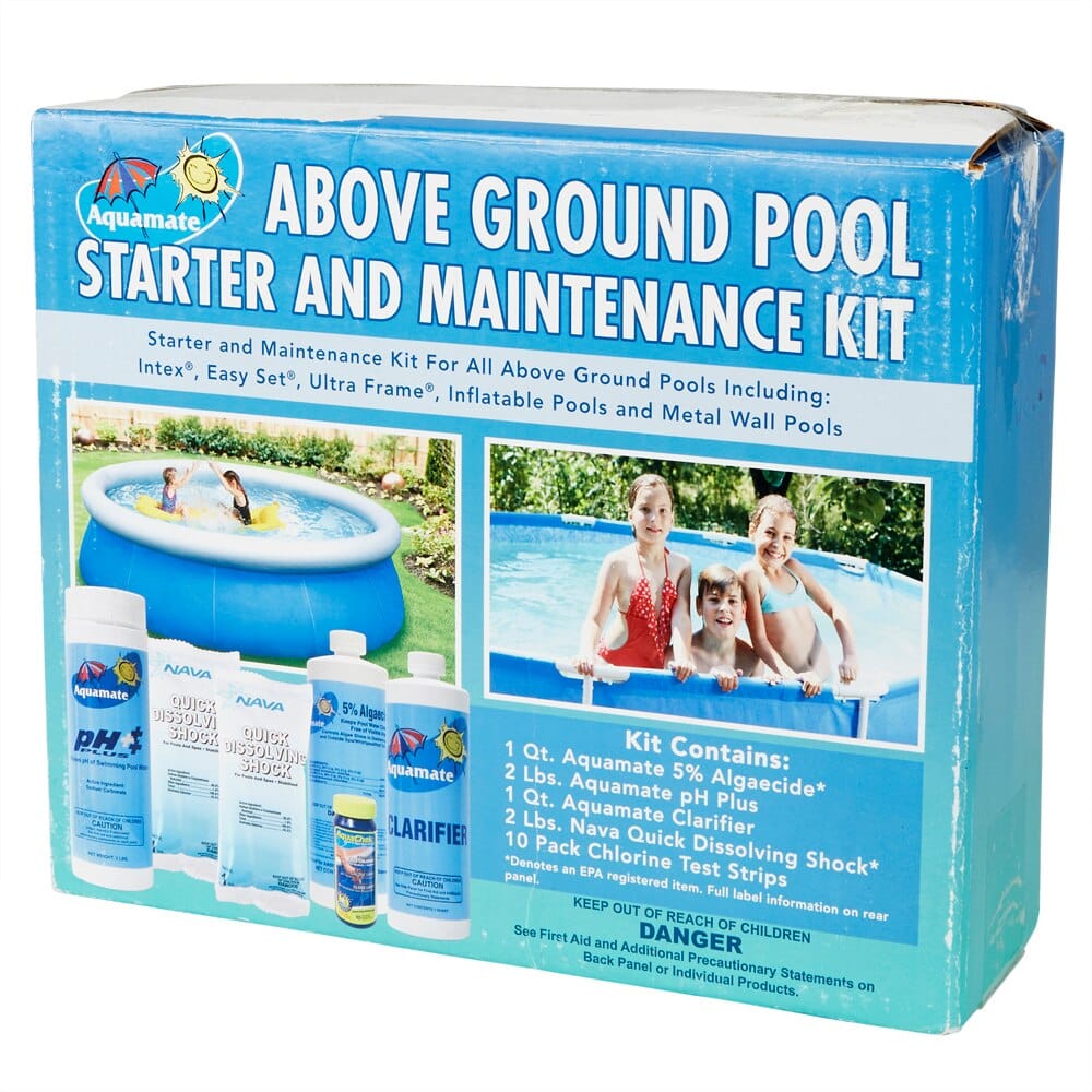 Aquamate Above Ground Pool Starter and Maintenance Kit, 5-piece