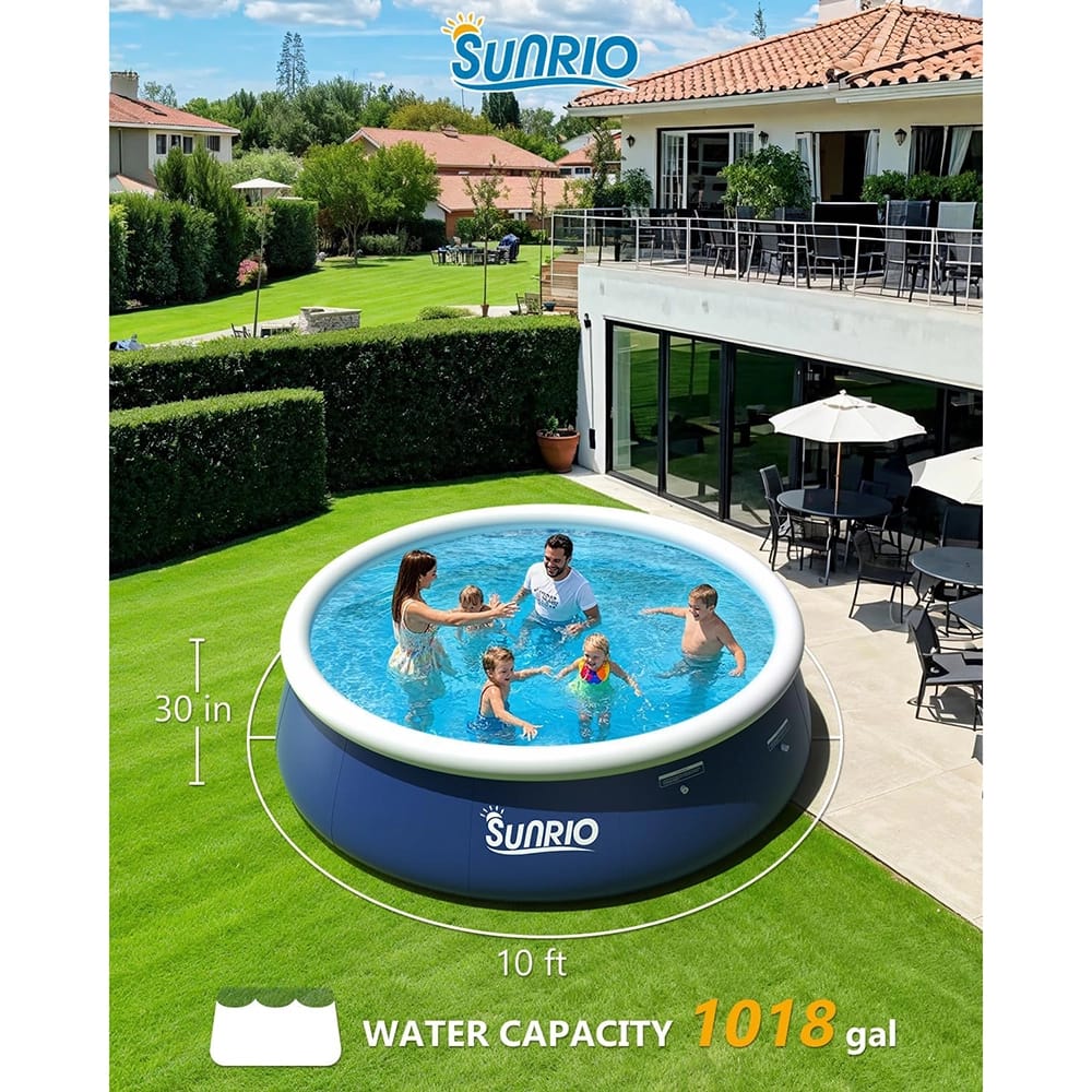 Sunrio 10' Inflatable Top Ring Above Ground Pool