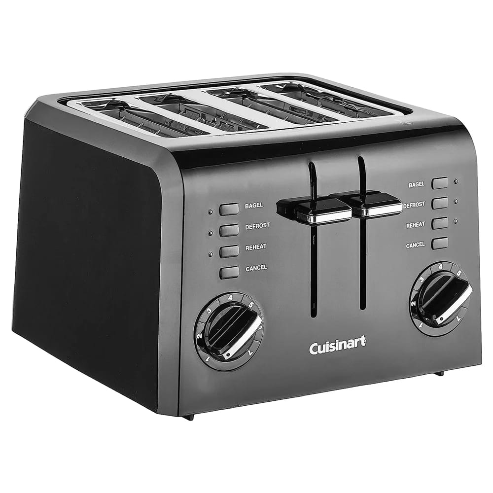 Cuisinart Compact 4-Slice Toaster, Black (Factory Refurbished)