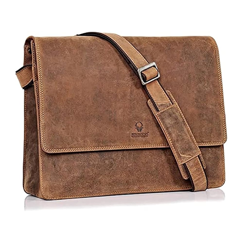 DONBOLSO Leather Messenger Bag