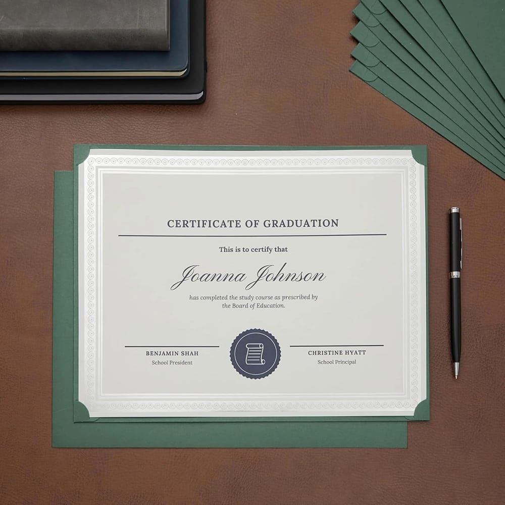 Single Sided Award Certificate Holders 48 Pack