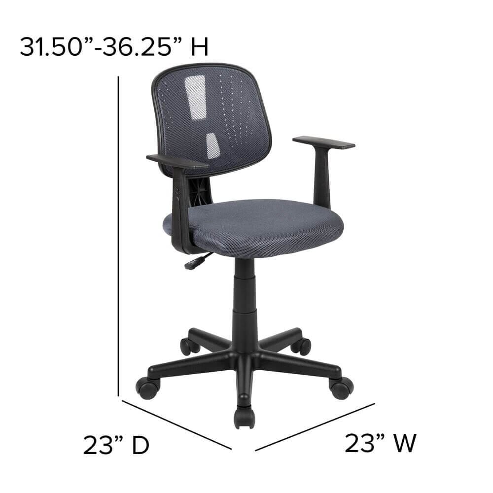 Mid-Back Mesh Swivel Office Chair, Gray