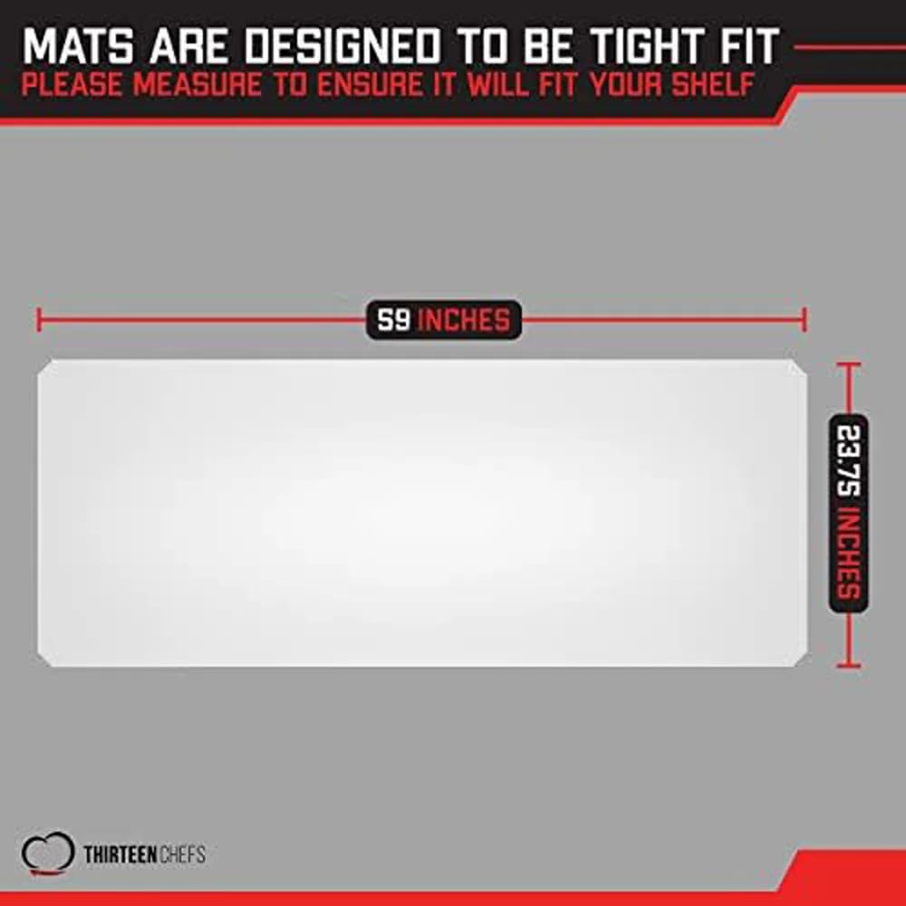 Thirteen Chefs Industrial Shelf Liners, 60" x 24", 5 Pack