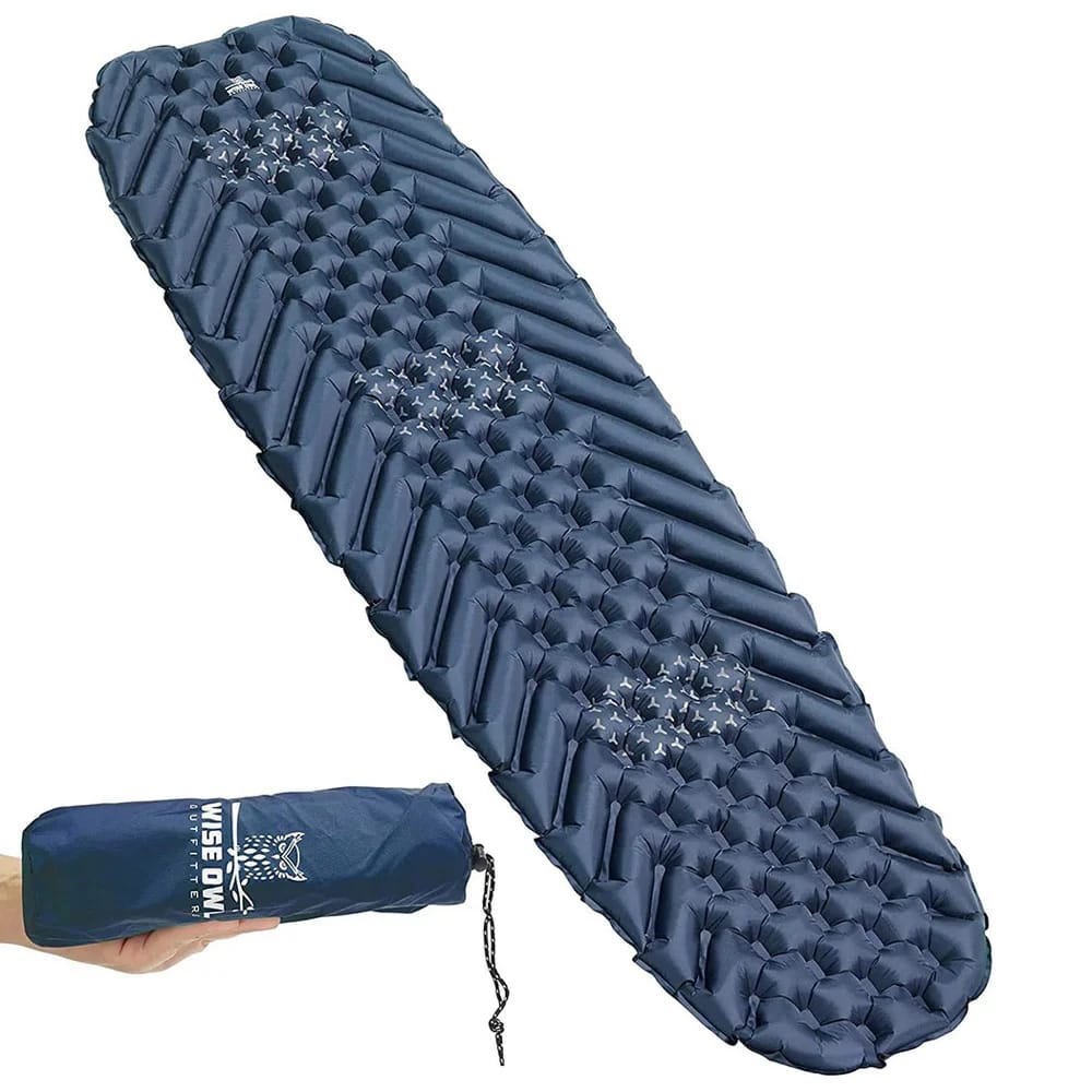 Wise Owl Outfitters Camping Pad, Navy Blue