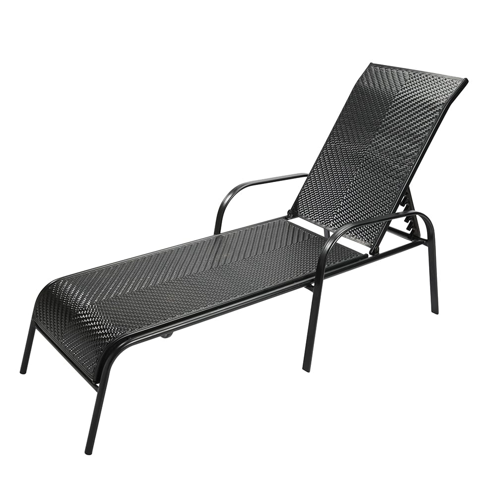 Wicker Stacking Lounge Chair, Black