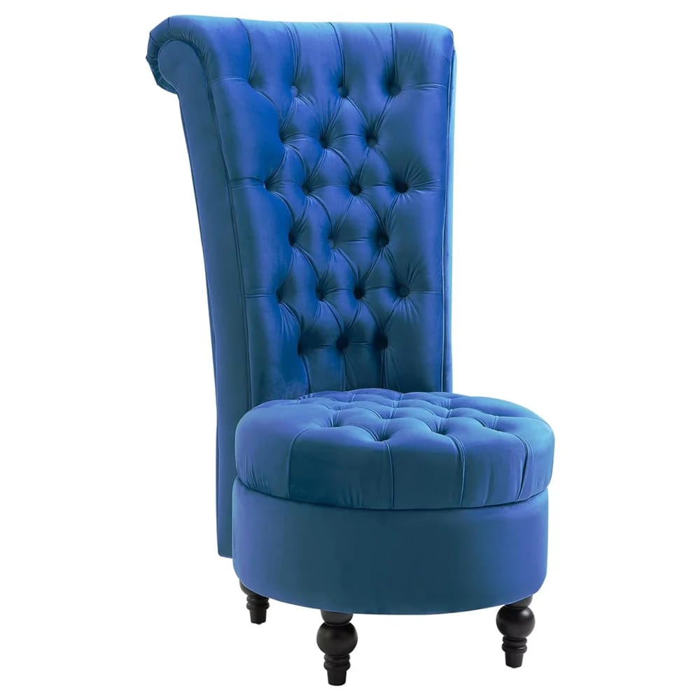 HomCom High Back Accent Chair, Blue