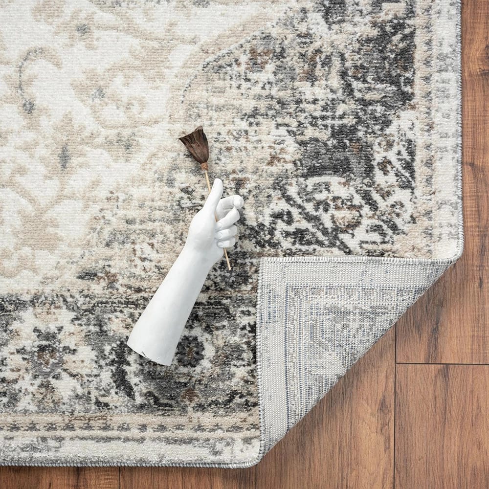 Euston 8'8" x 12'6" Modern Area Rug, Silver