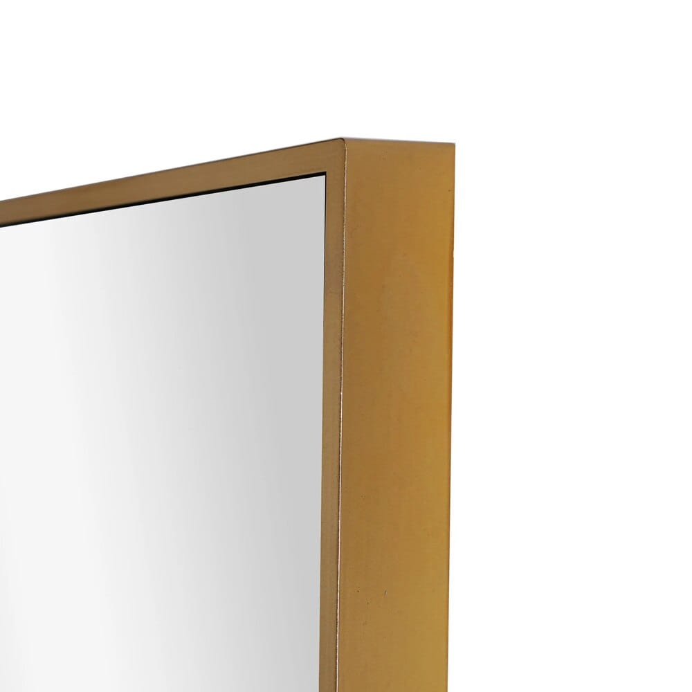 American Art Decor Rectangular Accent Wall Mirror, Gold