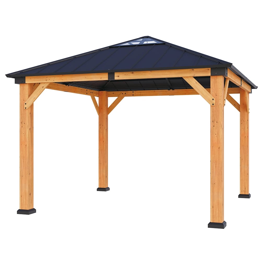 Rockport 11' x 11' Cedar Wood Hard Top Gazebo