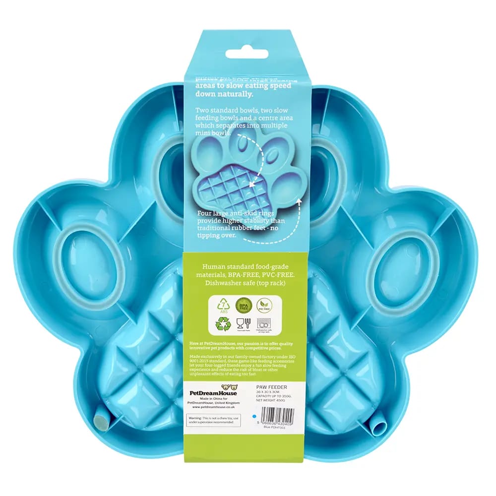 Pet Dream House Paw Pet Slow Feed Bowl