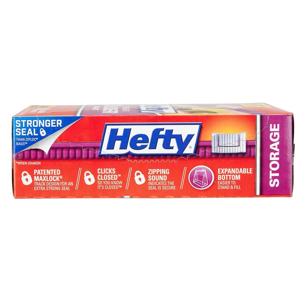 Hefty Storage Quart Slider Bags, 40 Count