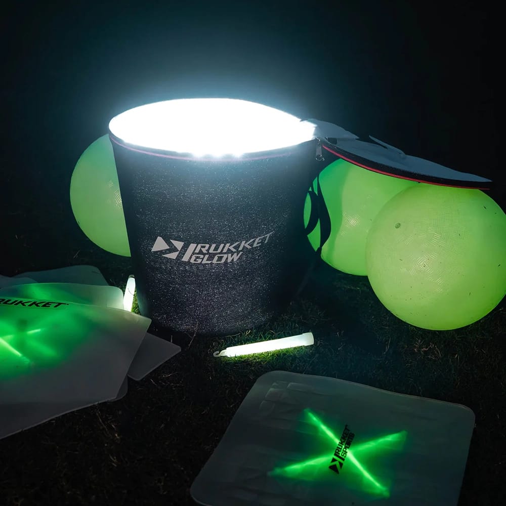 Rukket Sports Glow-in-the-Dark Kickball Game Set with Quick Charger