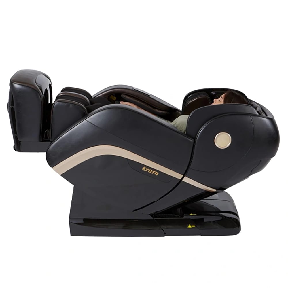 Kyota Kokoro M888 4D Massage Chair, Black/Brown (Factory Refurbished)
