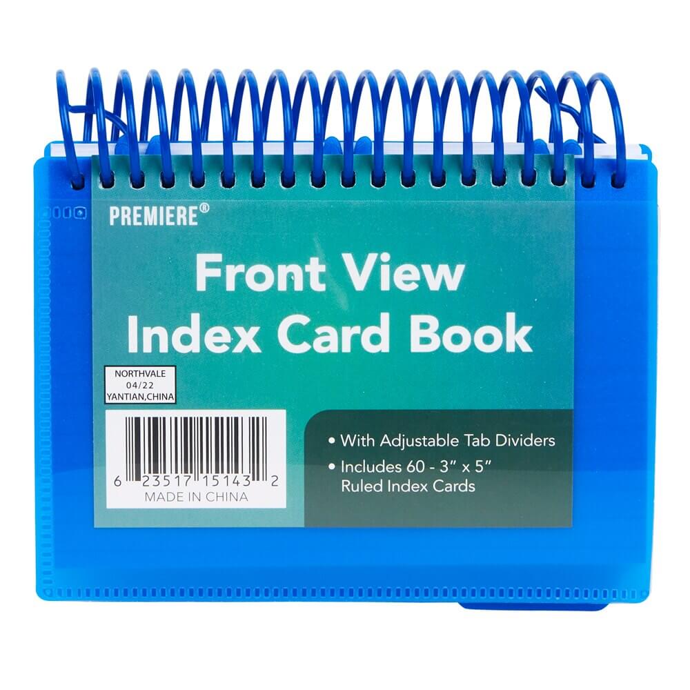 Premiere Front View Index Card Book