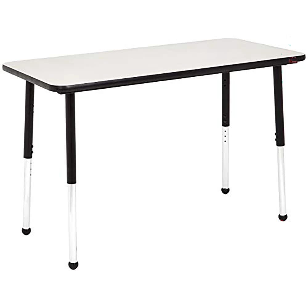 Rectangular School Activity Kids Table, Gray/Black