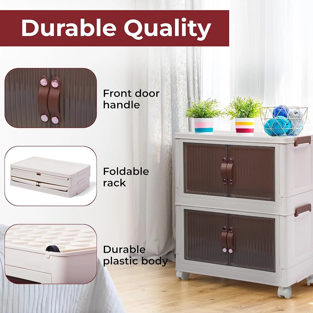 G-Rack Stackable Storage Organizer, White, 2 Pack