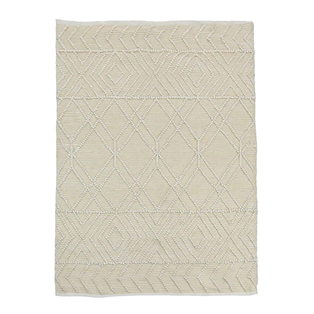 Hand Woven Polyester Indoor/Outdoor Rug, Sand, 5' x 7'