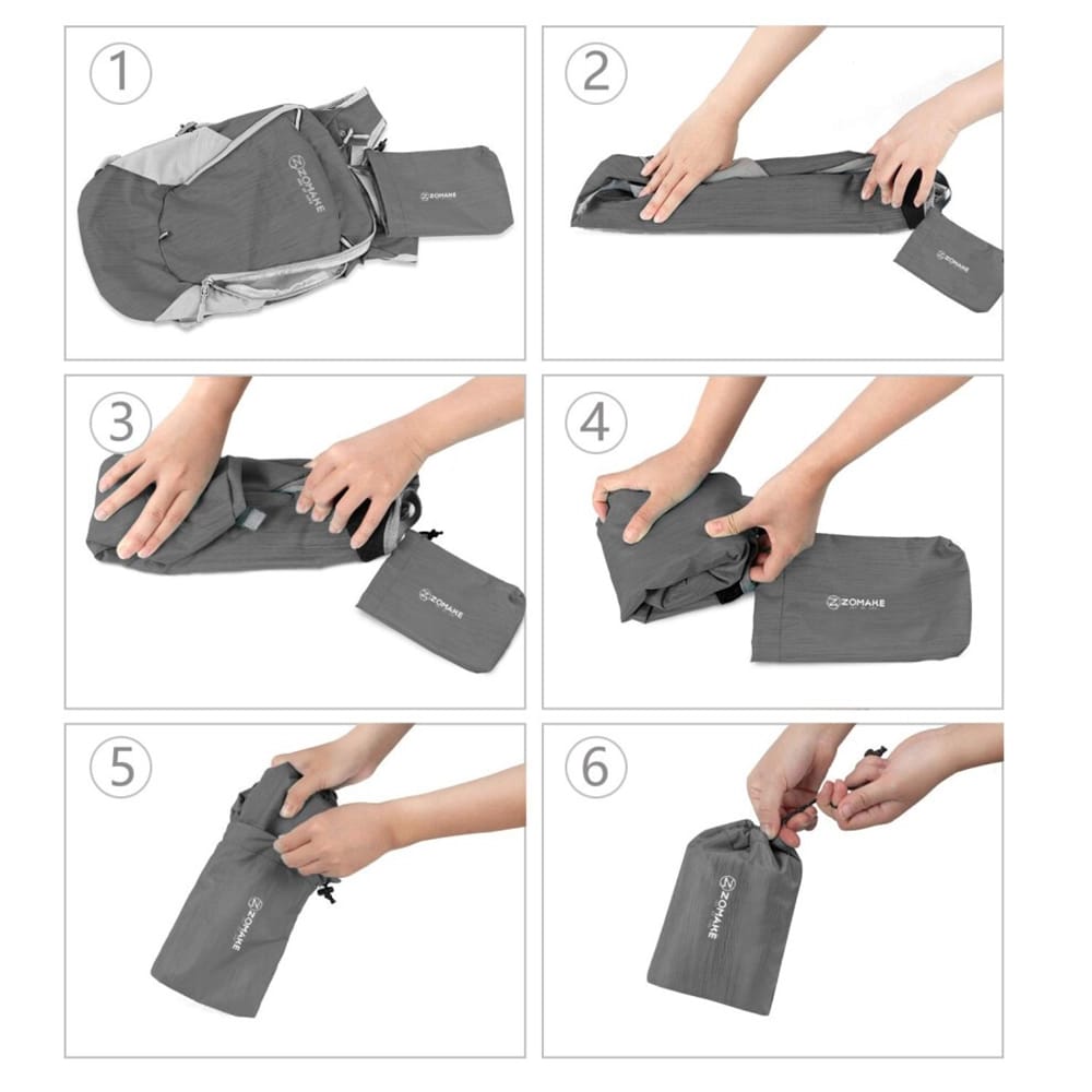 ZOMAKE Ultra Lightweight Packable Backpack, 18L, Black