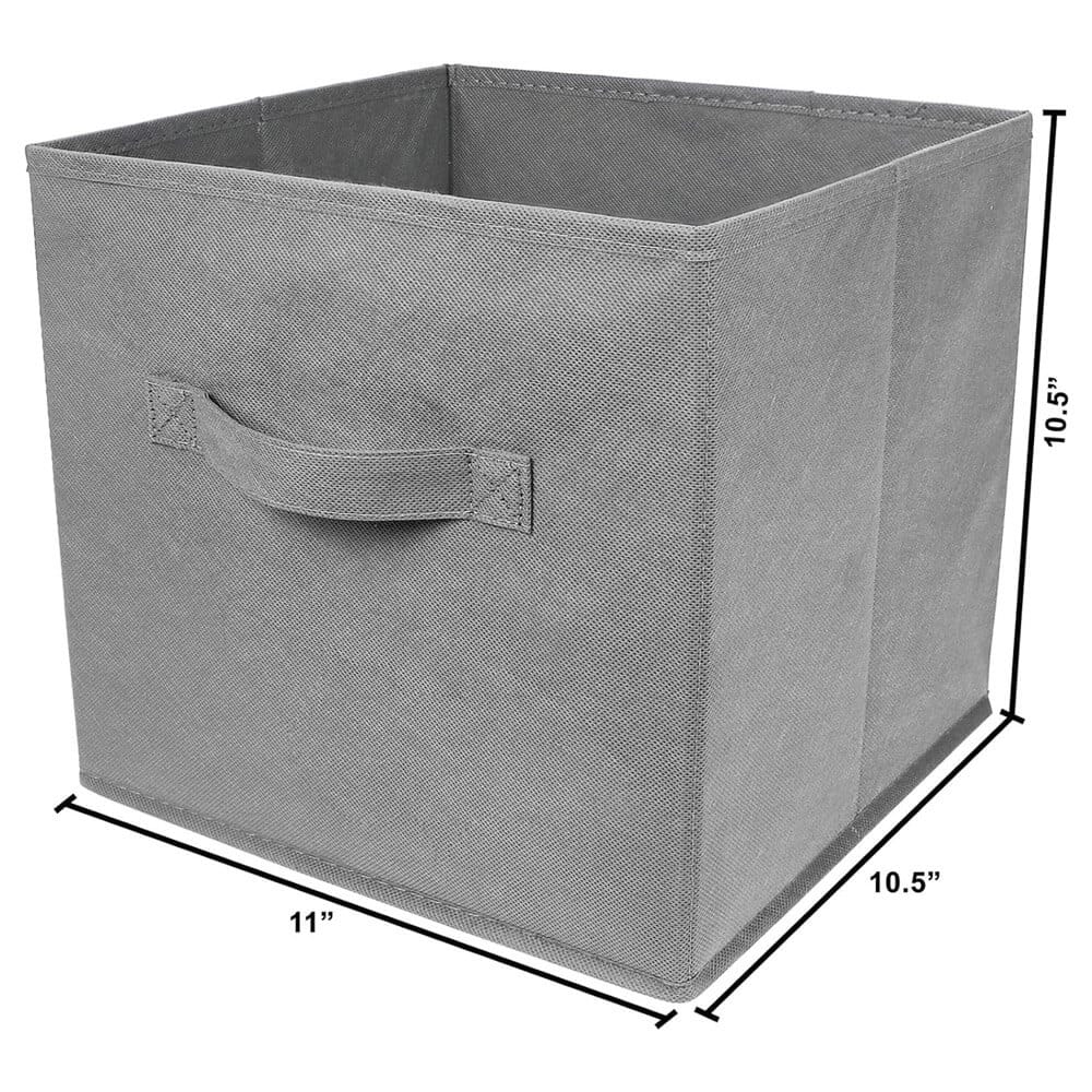 Greenco Foldable Storage Cubes, Set of 6, Gray