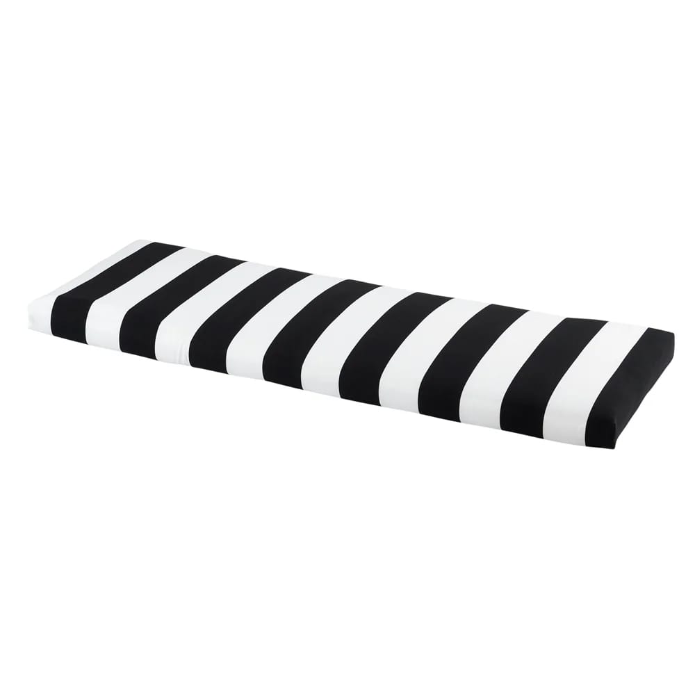 Outdoor Bench Cushion, Black Cabana