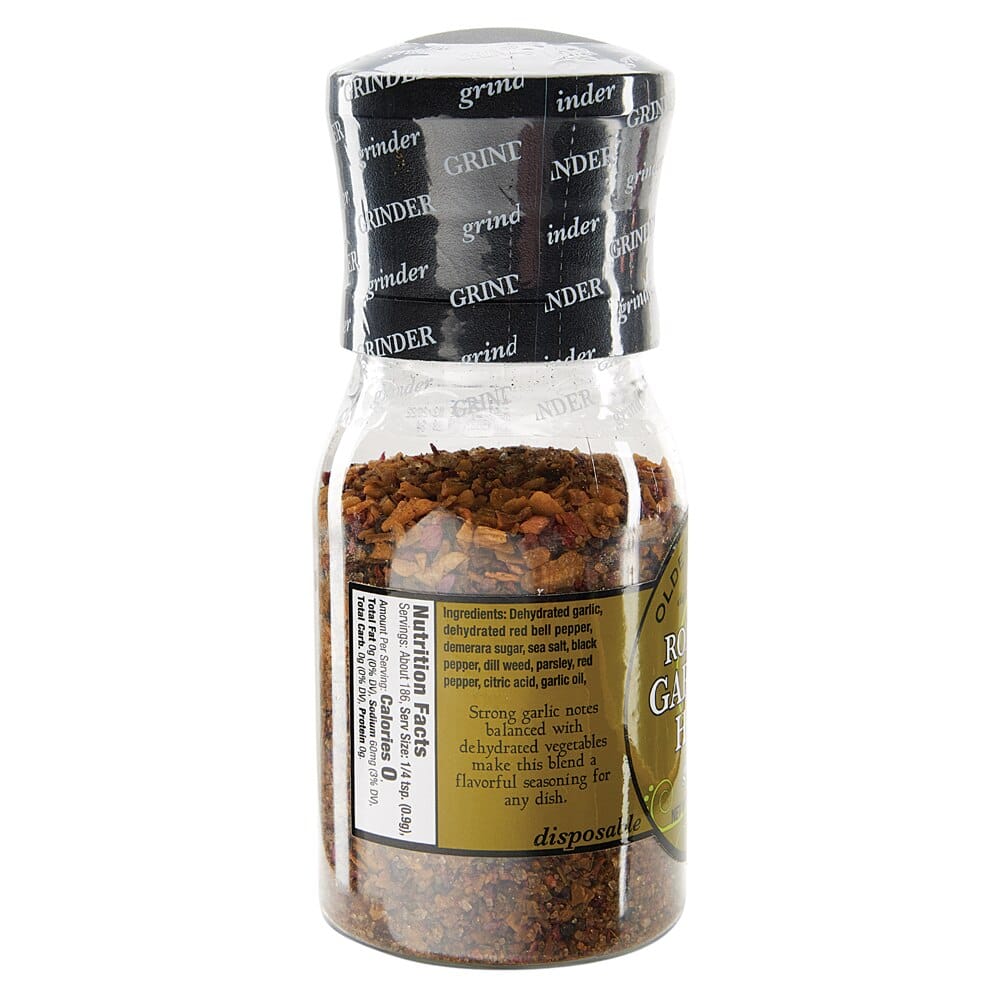 Olde Thompson Roasted Garlic and Herb Seasoning with Adjustable Grinder, 5.9 oz