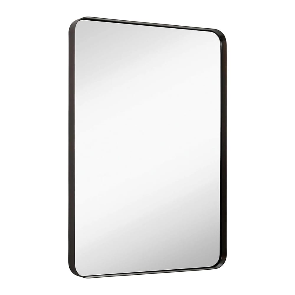 Hamilton Hills 24" x 36" Metal Frame Mirror, Black
