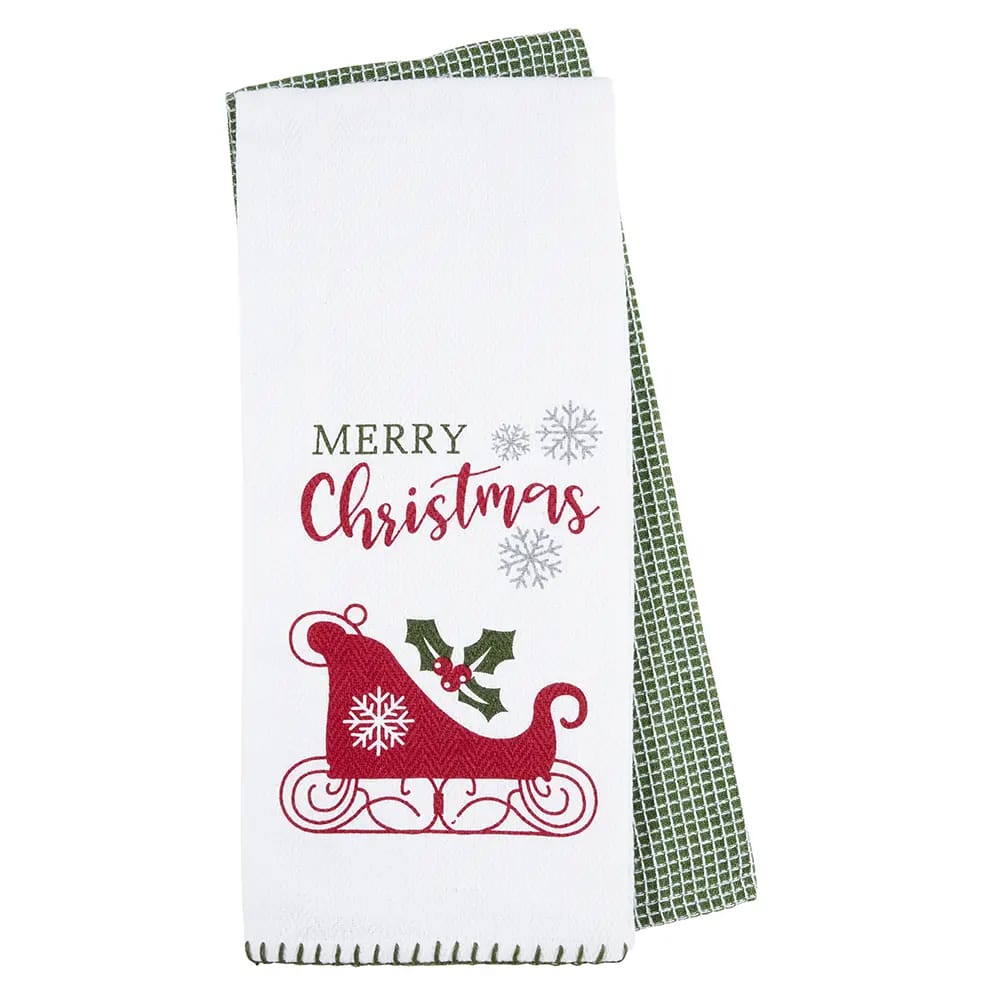 Christmas Cotton Kitchen Towels, Set of 2