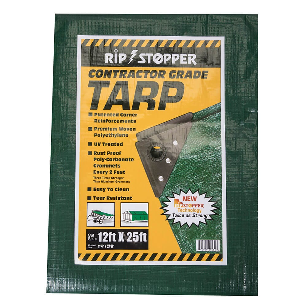 Rip Stopper 12' x 25' Contractor Grade Tarp